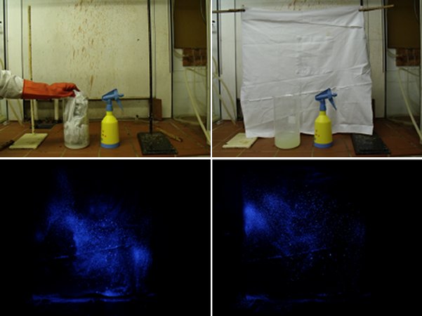 Lichtblitze aus Hypochklorit und Luminol